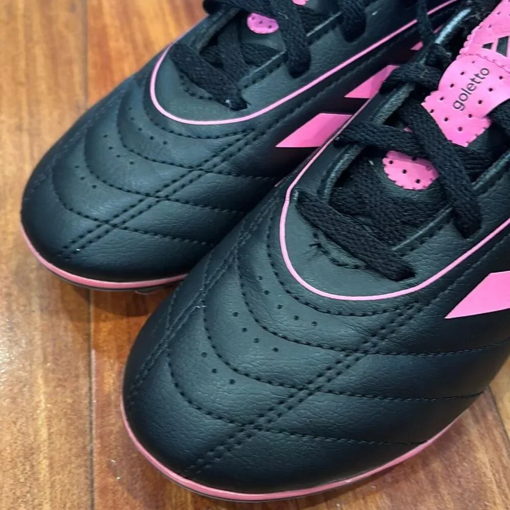 Adidas Goletto Kids Soccer Cleats Black Pink Youth Size 2